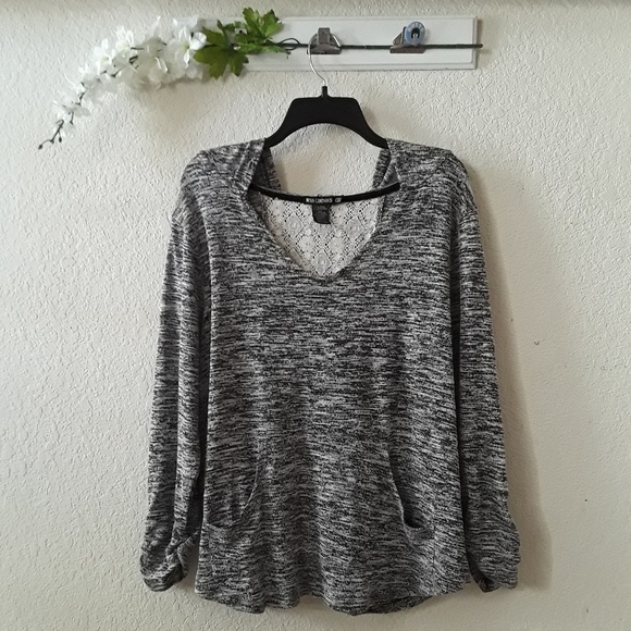 Miss Chievous Tops - Miss Chevious sz:2X Hooded Long Sleeve Top